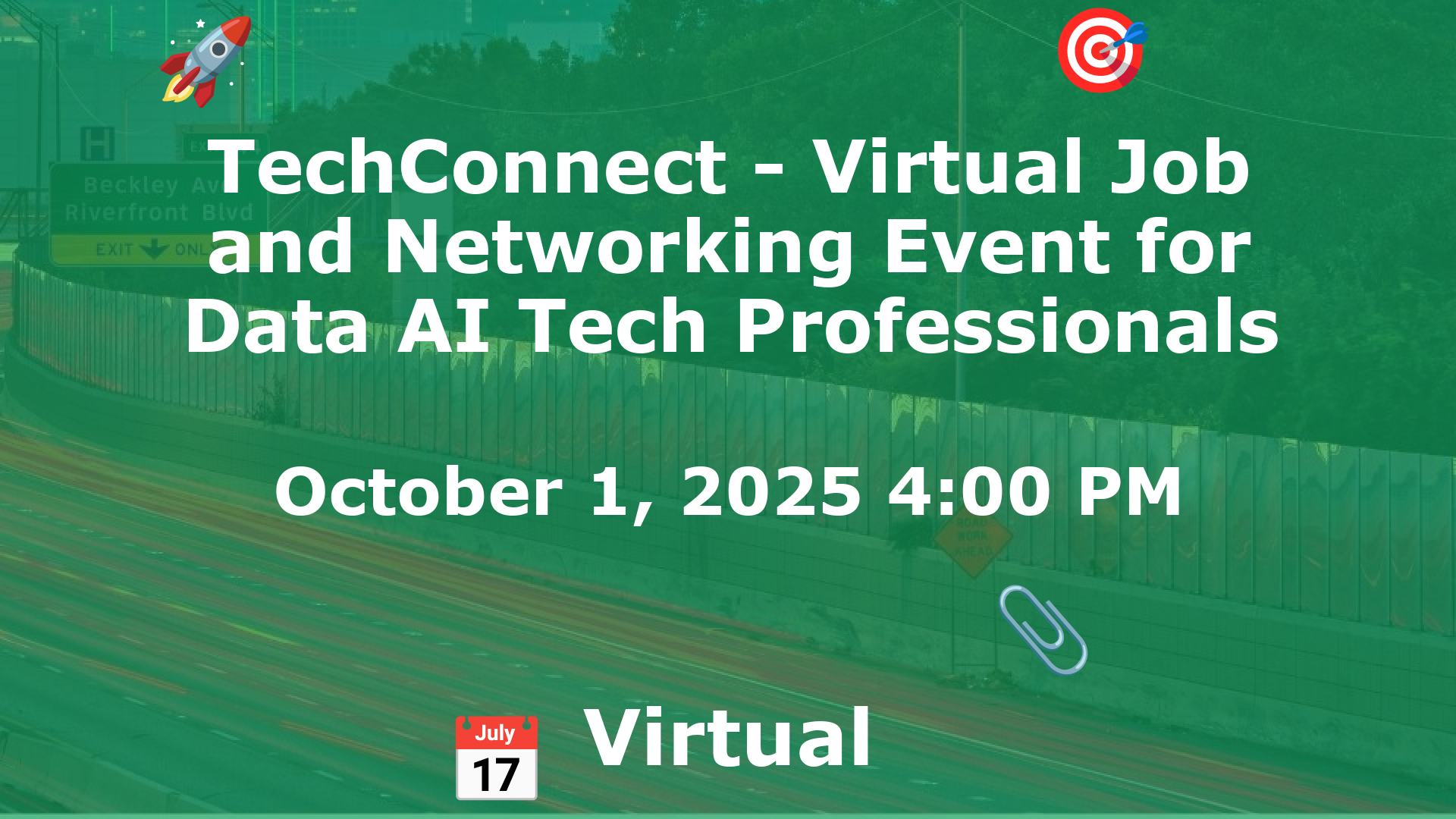 TechConnect - Virtual Job and Networking Event for Data AI Tech Professionals event image